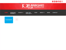 Tablet Screenshot of kawasakikidsfoundation.org